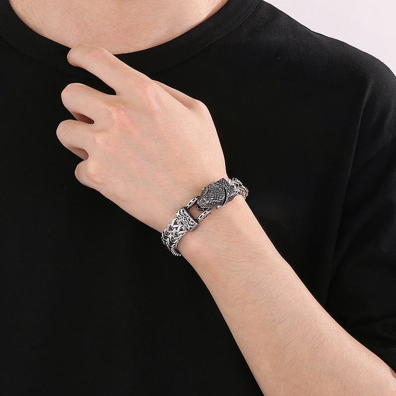 Men’s Viking Animal Bracelet Wolf, Eagle, Snake Stainless Steel Bracelet | KB179515-MZOZ