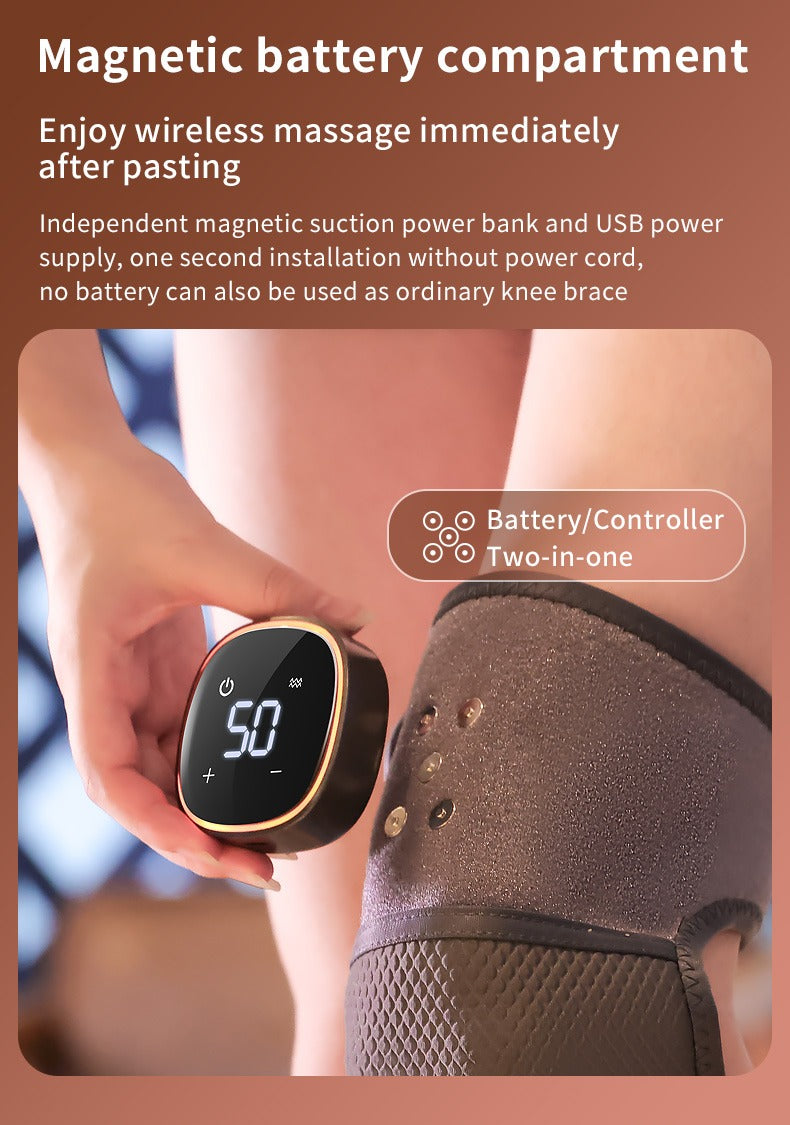 Heated Knee Brace Wrap Cordless Knee Massager with Heat & Vibration for Pain Relief Arthritis leg & knee massager | YC-906B