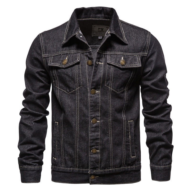 Men Winter Long Sleeve Cotton Jacket Casual Plus Size Denim Jacket | jk609