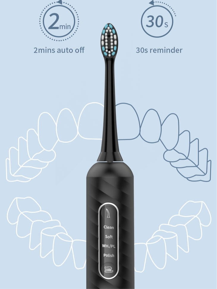 Portable Electric Toothbrush 3 in 1 Teeth Cleaning Kit With 4 Modes Electric Toothbrush and flosser Combo