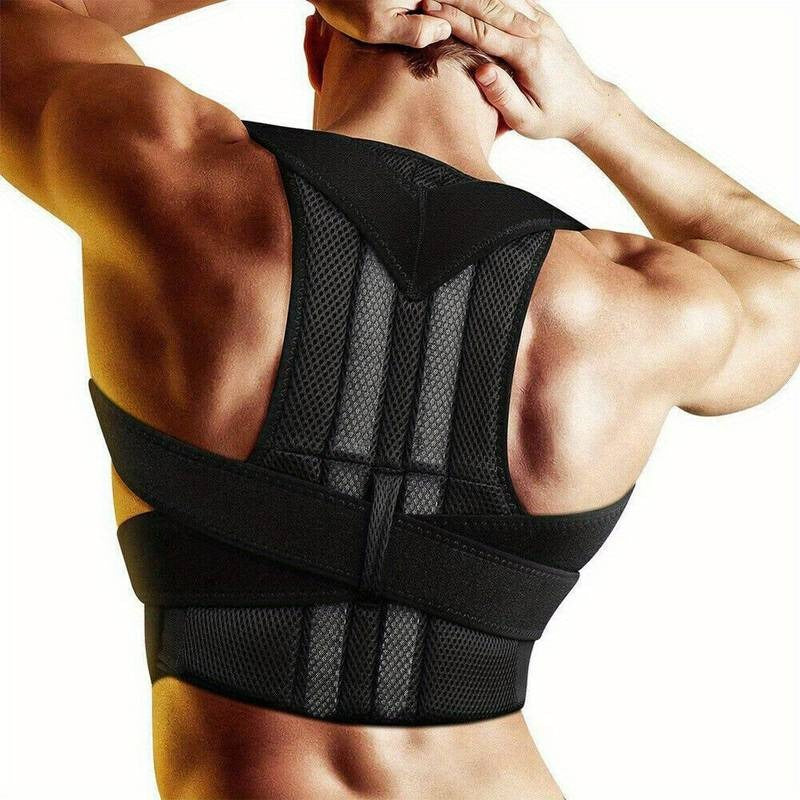 Men Women Neoprene Posture Corrector Bad Back Lumbar Shoulder Support Belt Brace | 1001