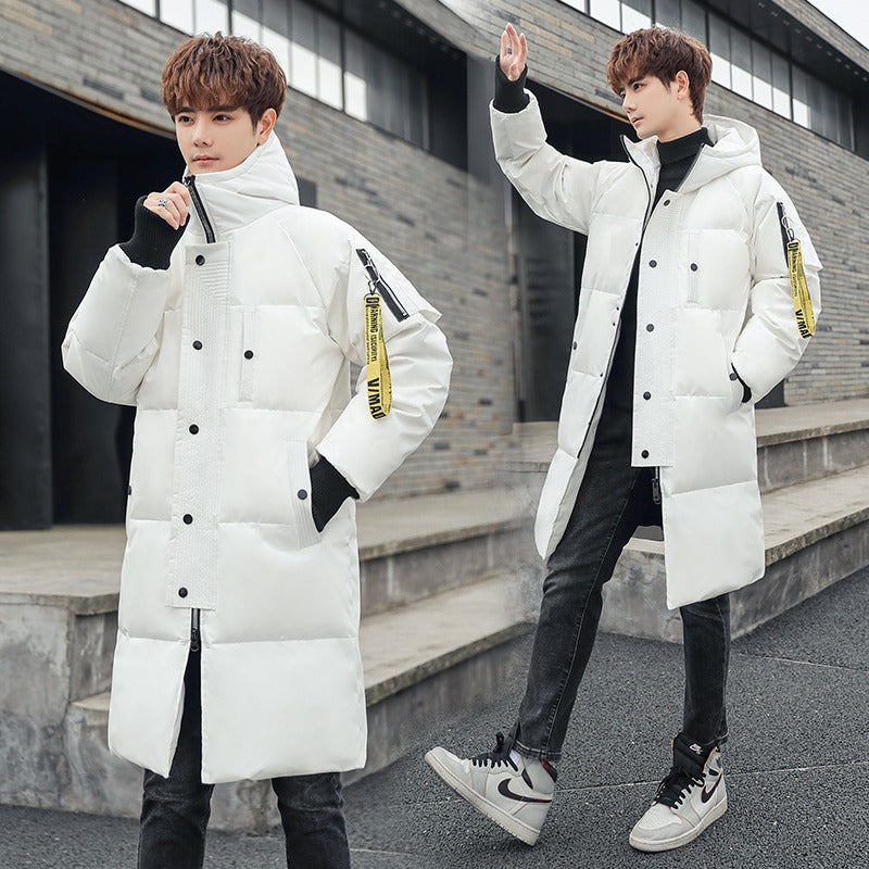 Men Warm Long Parka Casual Coat Zipper Padded Puff Jacket | 550
