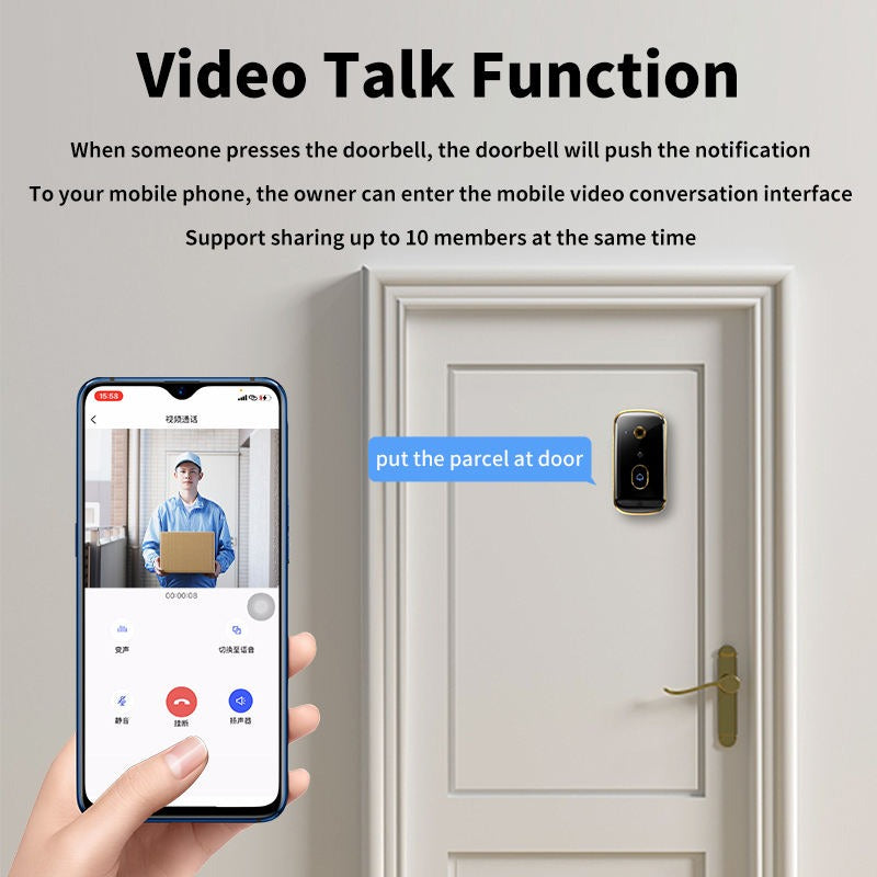Waterproof 1080P Plug Infrared Camera Door Bell Smart Design Hd Video Wifi Doorbell | HC-520