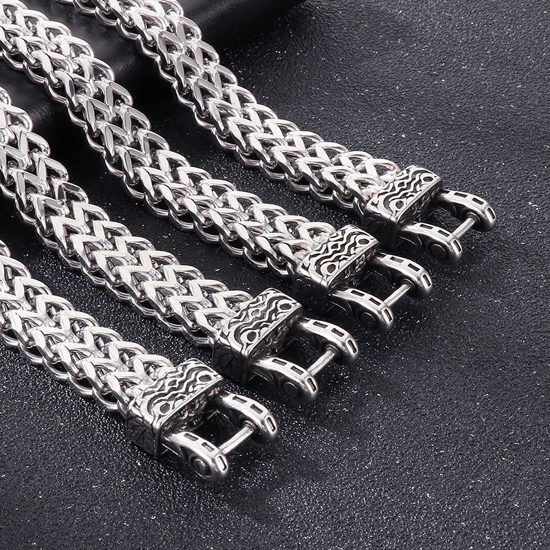 Men’s Viking Animal Bracelet Wolf, Eagle, Snake Stainless Steel Bracelet | KB179515-MZOZ