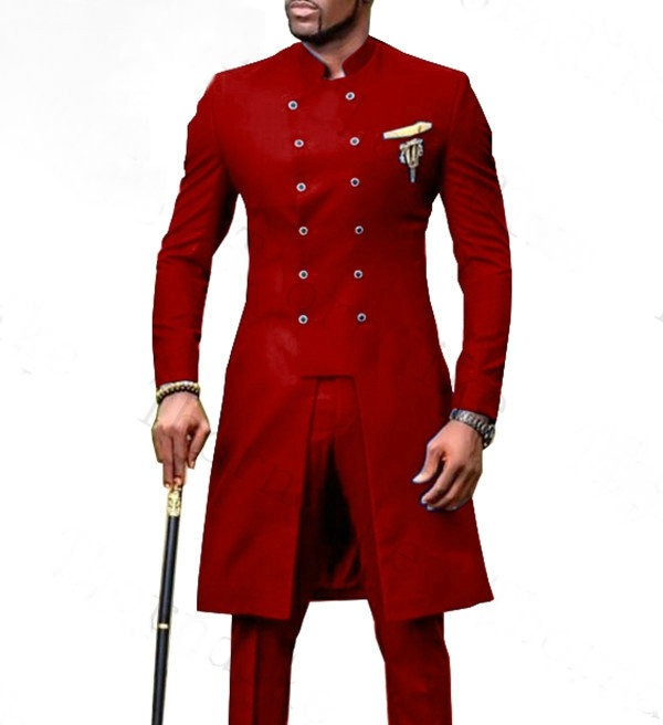 Men's Double Breasted Tuxedo Suits Wedding Groom Slim Jacket+ Pant | 1873