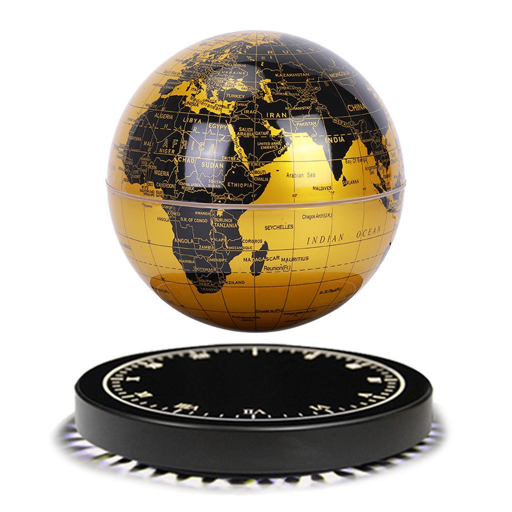 Luxury Magnetic Levitating Globe Table Lamp Floating World Home & Office Decoration Gift with Night Light - Premium Quality