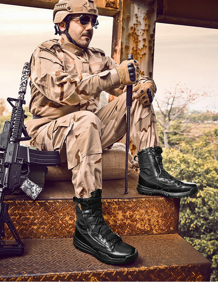 Men's Military Tactical Boots | Outdoor Combat Desert Boots | Slip-Resistant Hiking Work Boots | 31006