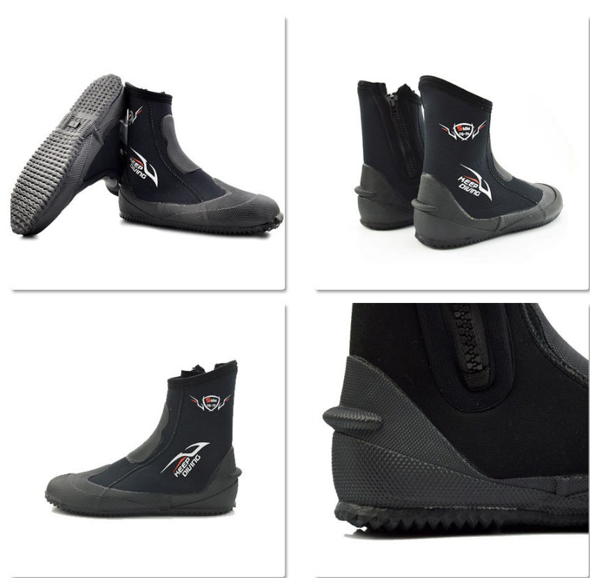 KEEP DIVING 5mm Neoprene Dive Boots | High-Elasticity Vulcanized Water Shoes for Diving & Fishing | Thermal Slip-On Boots | DB-151