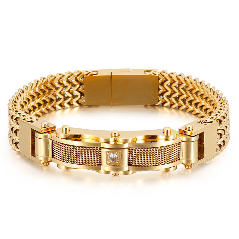 Men's Luxury Bracelet Diamond Accents, Stainless Steel Bracelet | KB116148-KHY
