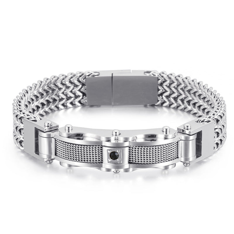 Men's Luxury Bracelet Diamond Accents, Stainless Steel Bracelet | KB116148-KHY