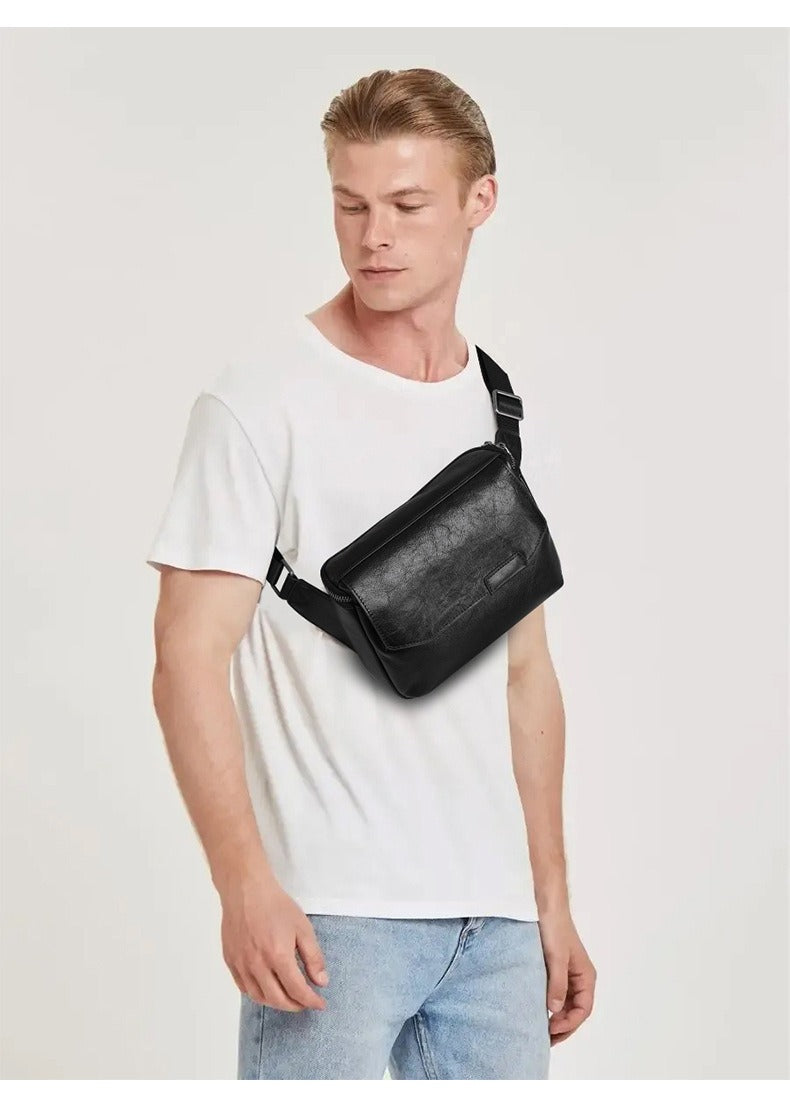 Cafen Kelvri Men’s Premium Leather bag bum – Genuine Cowhide Crossbody Sling & Waist Pack UK | 88571A