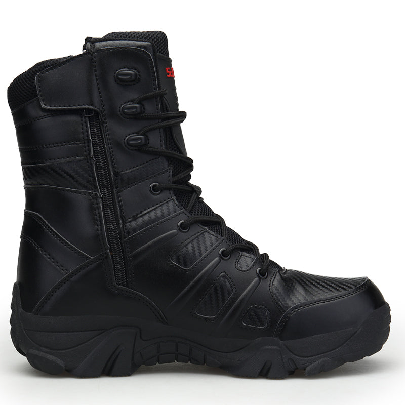 Military Combat Hi Top Boots Army Security Shoes With Side Zip | 067