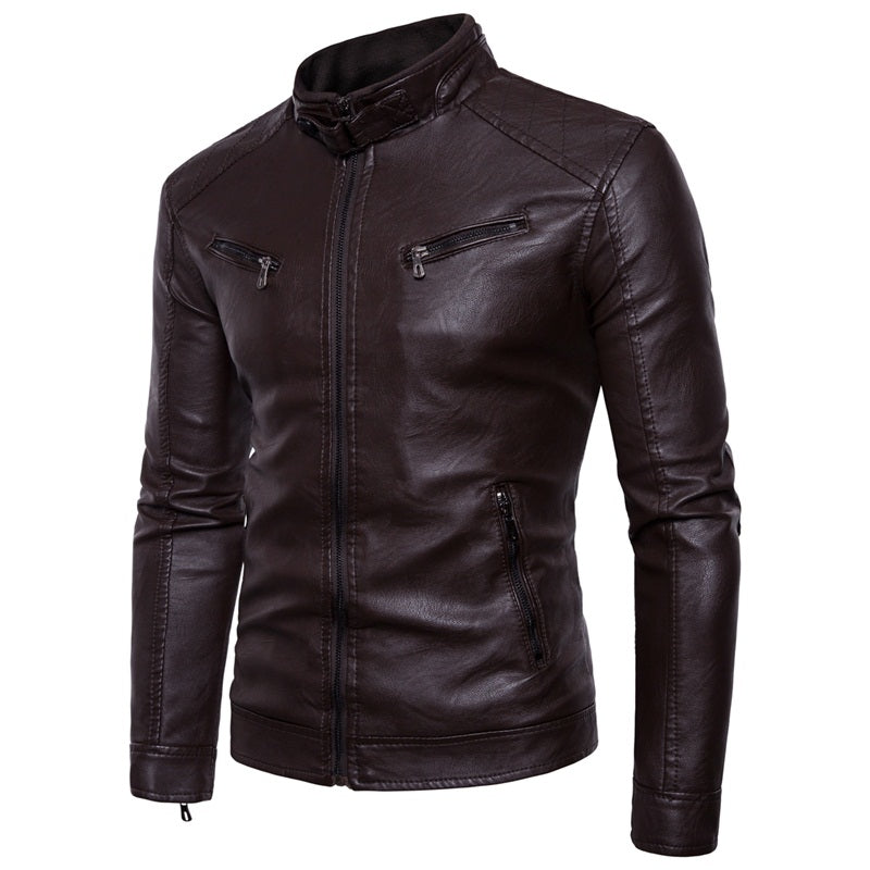 Men's Premium Faux Leather Jacket Slim Fit Stylish Blazer | JK12