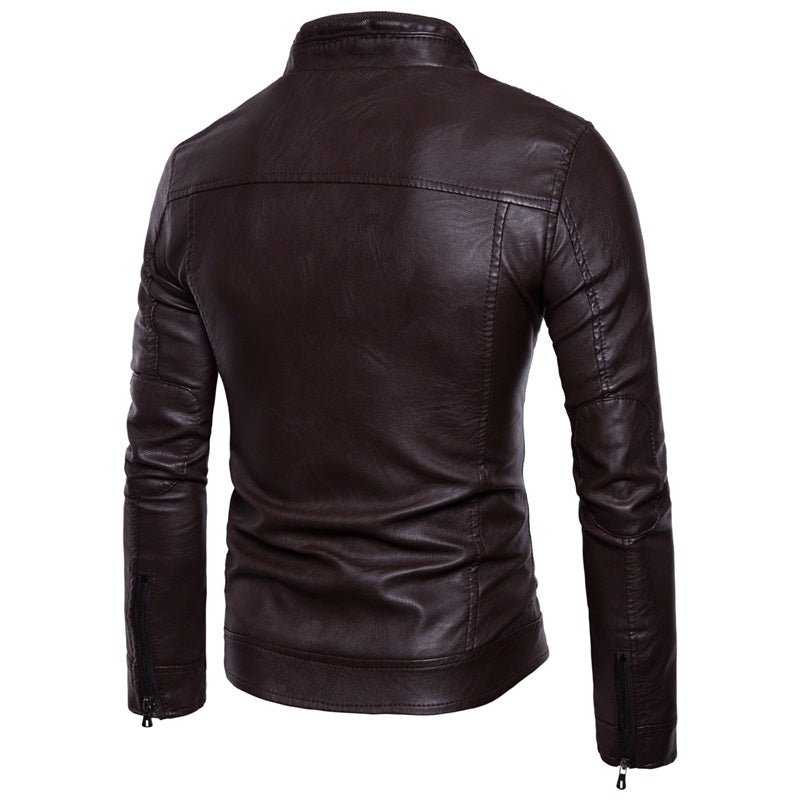 Men's Premium Faux Leather Jacket Slim Fit Stylish Blazer | JK12
