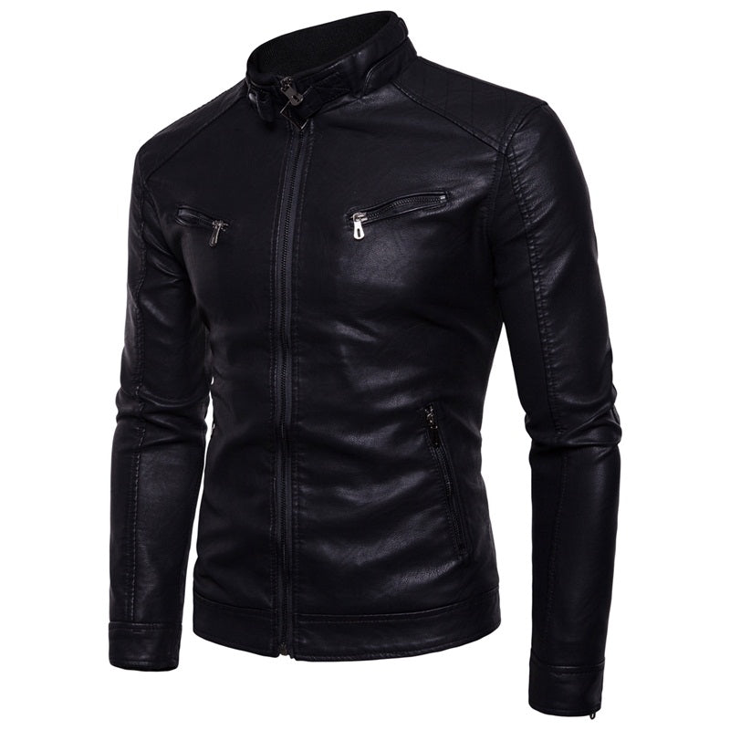 Men's Premium Faux Leather Jacket Slim Fit Stylish Blazer | JK12