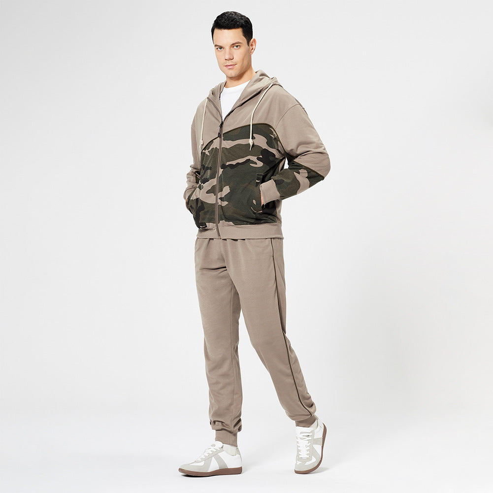 Men's Premium Camouflage Quick Fit Hooded Tracksuit | TZ93