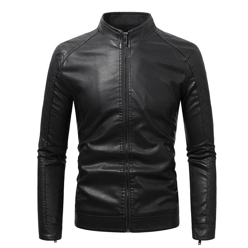 Men's Soft PU Leather Jacket Slim Fit Stylish Coat Blazer | JK87