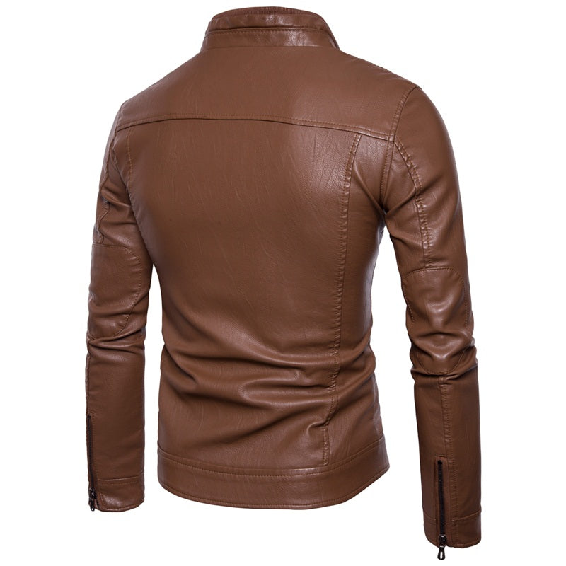 Men's Premium Faux Leather Jacket Slim Fit Stylish Blazer | JK12
