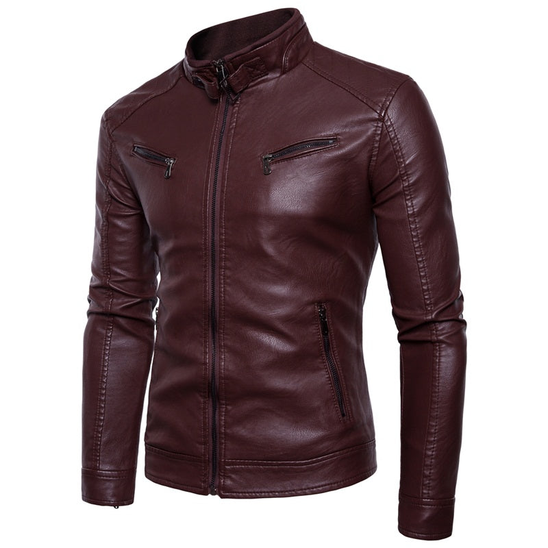 Men's Premium Faux Leather Jacket Slim Fit Stylish Blazer | JK12
