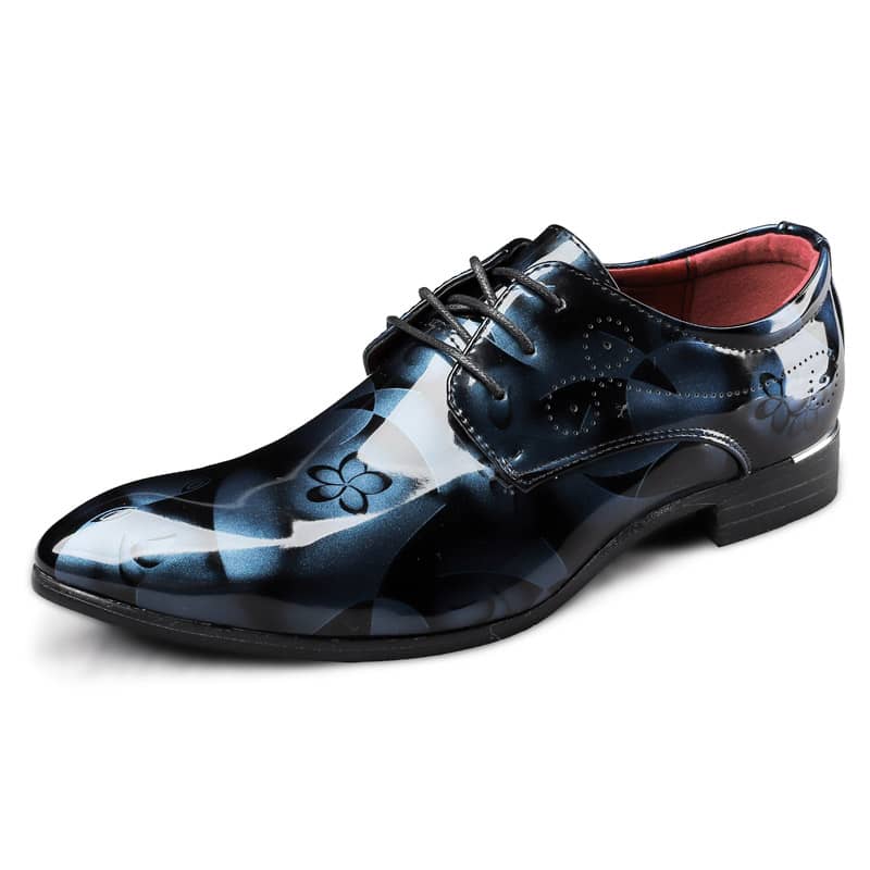 Men’s Floral Print Oxford Brogues Shoes Party & Wedding Boots | 9811