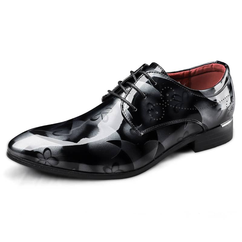 Men’s Floral Print Oxford Brogues Shoes Party & Wedding Boots | 9811