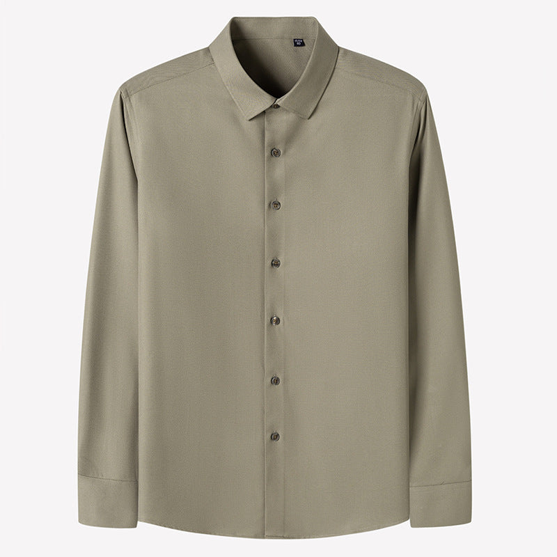 Premium Men's Dress Shirt Regular Fit Flex Collar Cotton Solid Shirts | C2070