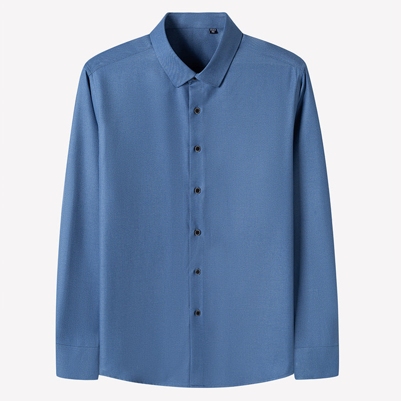 Premium Men's Dress Shirt Regular Fit Flex Collar Cotton Solid Shirts | C2070