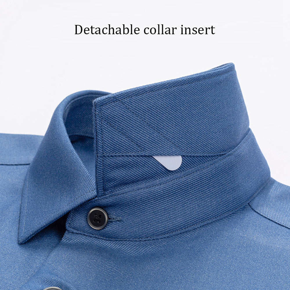 Premium Men's Dress Shirt Regular Fit Flex Collar Cotton Solid Shirts | C2070