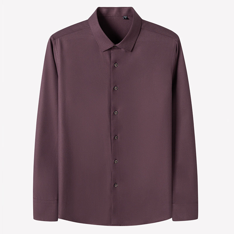 Premium Men's Dress Shirt Regular Fit Flex Collar Cotton Solid Shirts | C2070