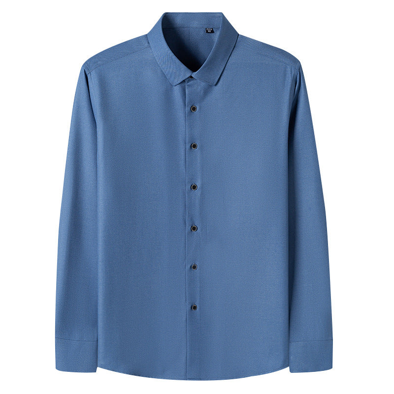 Premium Men's Dress Shirt Regular Fit Flex Collar Cotton Solid Shirts | C2070