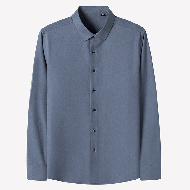 Premium Men's Dress Shirt Regular Fit Flex Collar Cotton Solid Shirts | C2070