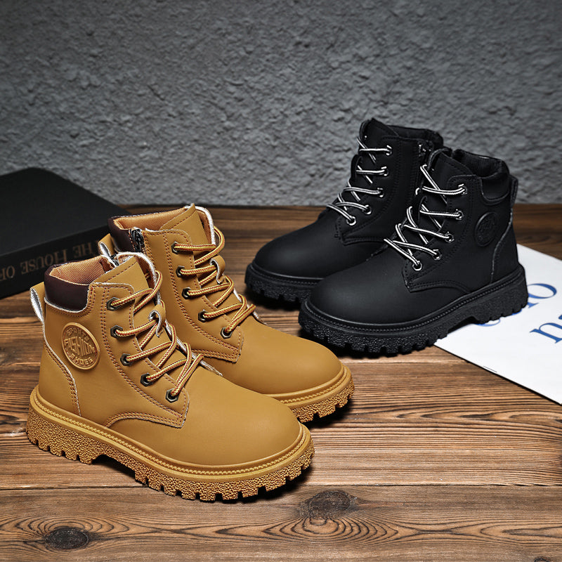 Kids Classic Lace Up Waterproof Comfort Work Boot Scholl Shoes (Toddler/Little Kid/Big Kid) | A05