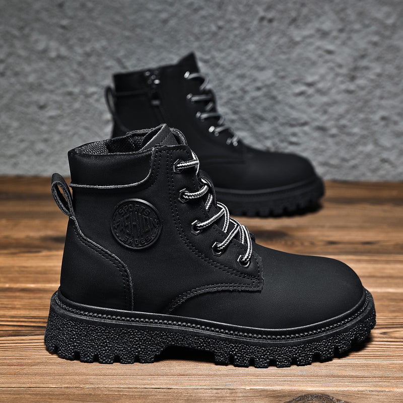 Kids Classic Lace Up Waterproof Comfort Work Boot Scholl Shoes (Toddler/Little Kid/Big Kid) | A05