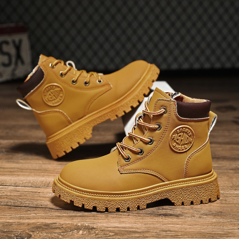 Kids Classic Lace Up Waterproof Comfort Work Boot Scholl Shoes (Toddler/Little Kid/Big Kid) | A05