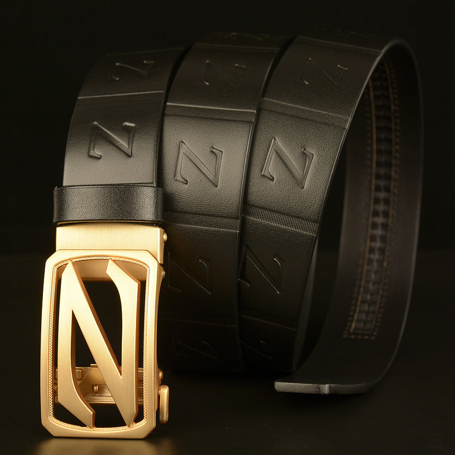 Premium Full Grain Leather with Automatic Buckle Nickel Free Luxury Gift For Men 1 3/8"| GDTC012