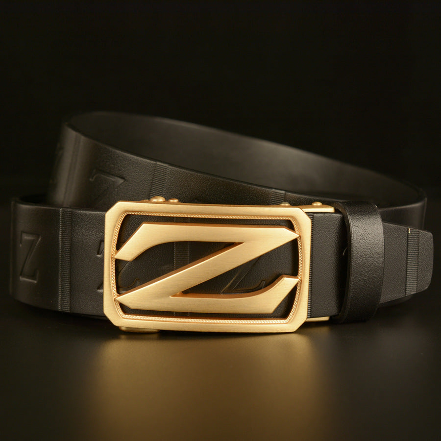 Premium Full Grain Leather with Automatic Buckle Nickel Free Luxury Gift For Men 1 3/8"| GDTC012