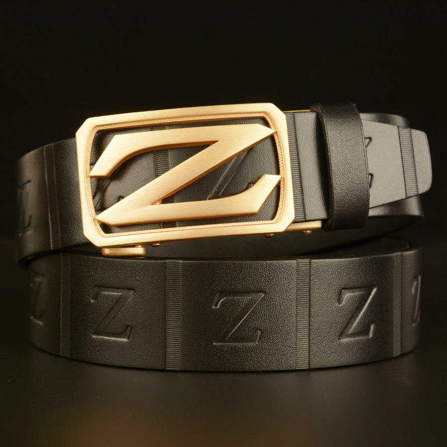 Premium Full Grain Leather with Automatic Buckle Nickel Free Luxury Gift For Men 1 3/8"| GDTC012