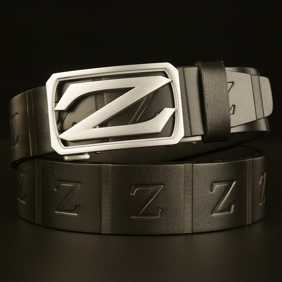 Premium Full Grain Leather with Automatic Buckle Nickel Free Luxury Gift For Men 1 3/8"| GDTC012
