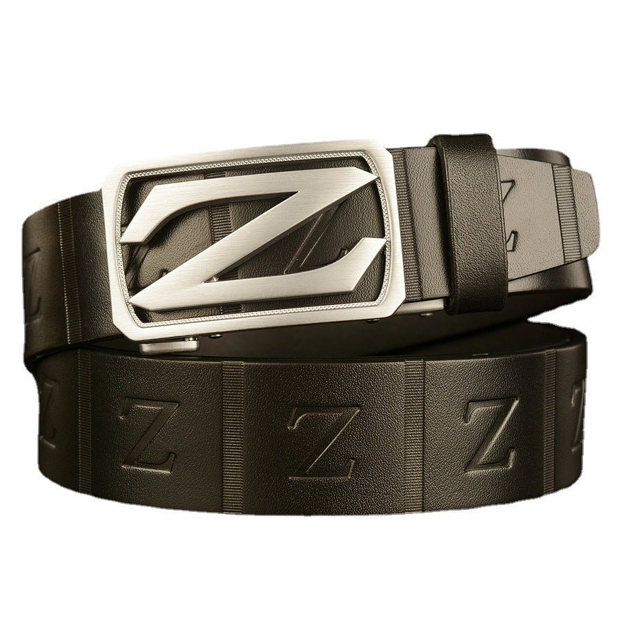 Premium Full Grain Leather with Automatic Buckle Nickel Free Luxury Gift For Men 1 3/8"| GDTC012