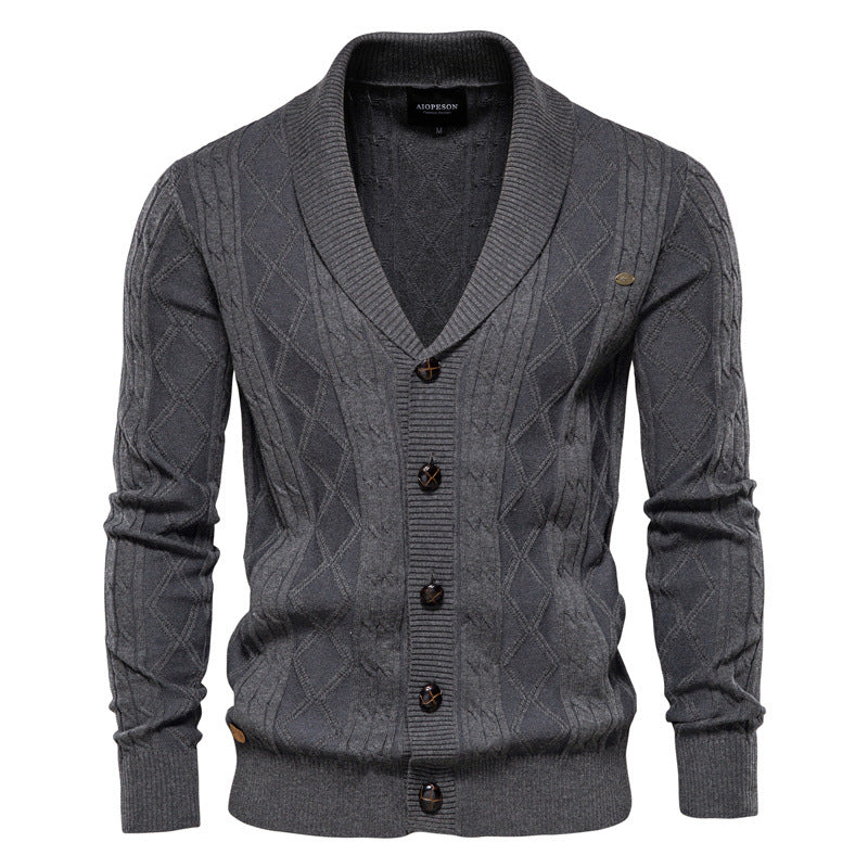 Plus Size Men’s Jumper Premium Quality Warm Sweater V Neck Fashionable Cardigan Jacket |Y168