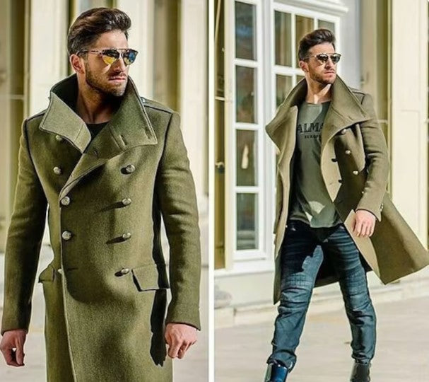 Mens Double Breasted Coat