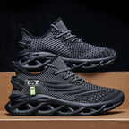 Viral TikTok Men's Sports Running Lace-Up Trainers 2024 Trendy Casual Twist Sole Ultra-light Textured Sneakers Comfortable Shoes | 2206