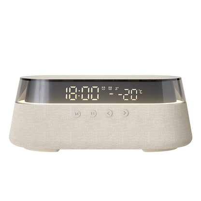 Bedside Alarm Clock Radio with Wireless Charging & Night Light Modern All-in-One Design | S39W