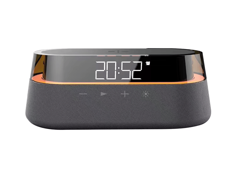 Bedside Alarm Clock Radio with Wireless Charging & Night Light Modern All-in-One Design | S39W