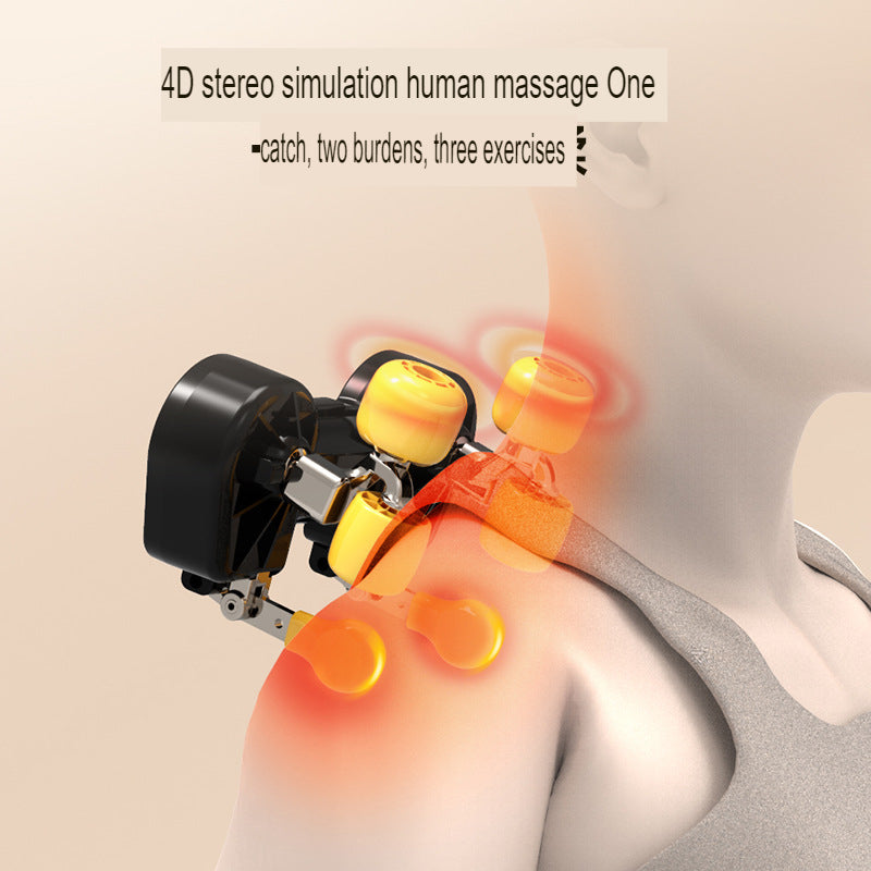 Neck Massager Kneading With Heat Rechargeable Cordless Electric Massage Pillow Deep Tissue Massage