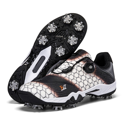 Unisex Professional Golf Shoes Spikeless Rotational Cleat Design Breathable & Stable Golf Sneakers | GX-006