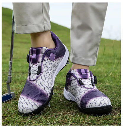 Unisex Professional Golf Shoes Spikeless Rotational Cleat Design Breathable & Stable Golf Sneakers | GX-006