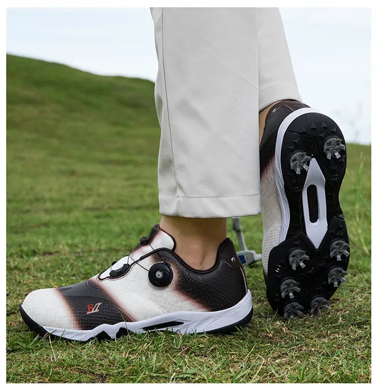 Unisex Professional Golf Shoes Spikeless Rotational Cleat Design Breathable & Stable Golf Sneakers | GX-006