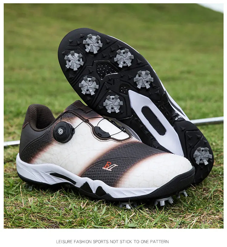 Unisex Professional Golf Shoes Spikeless Rotational Cleat Design Breathable & Stable Golf Sneakers | GX-006