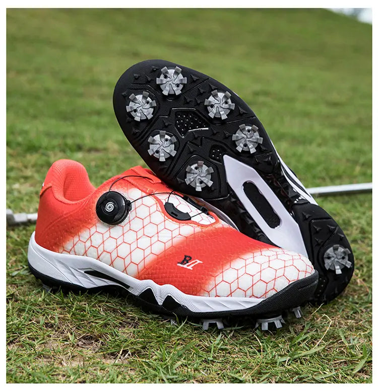 Unisex Professional Golf Shoes Spikeless Rotational Cleat Design Breathable & Stable Golf Sneakers | GX-006